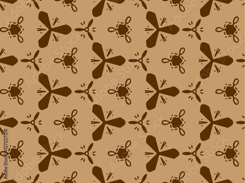 Vintage airplane propellers background. Retro aircraft wallpaper and design elements. Three blades pattern vector.