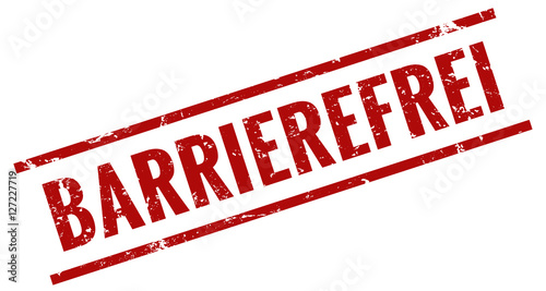 Barrierefrei Stempel rot grunge 