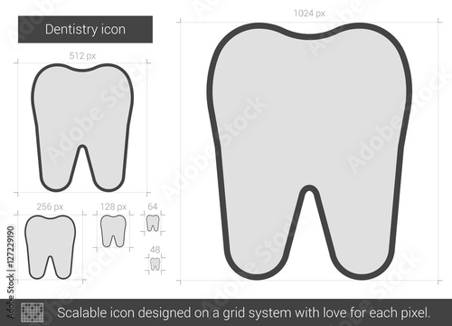 Dentistry line icon.