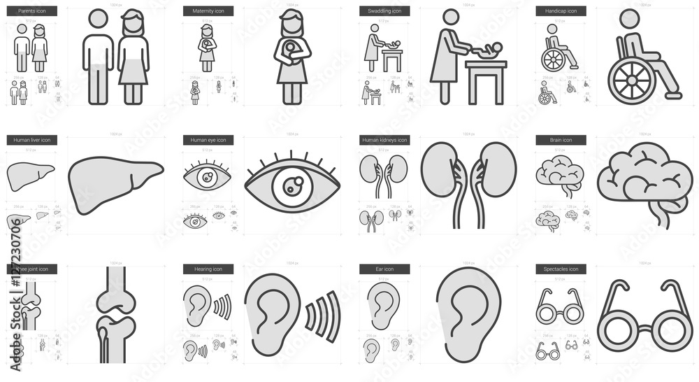 Medicine line icon set. Medicine line icon set.