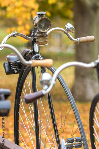 Fotografi An old penny-farthing bicycle
