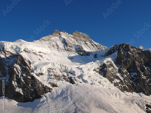 the north face of the Jungfrau in the Swiss Alps