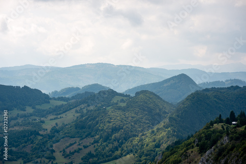 colorful countryside view in carpathians