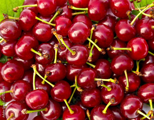 Juicy cherries, background
