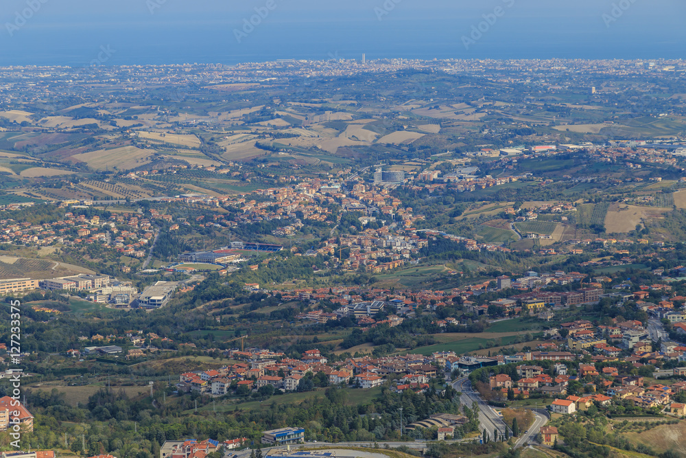 San Marino, the view from Monte Titano