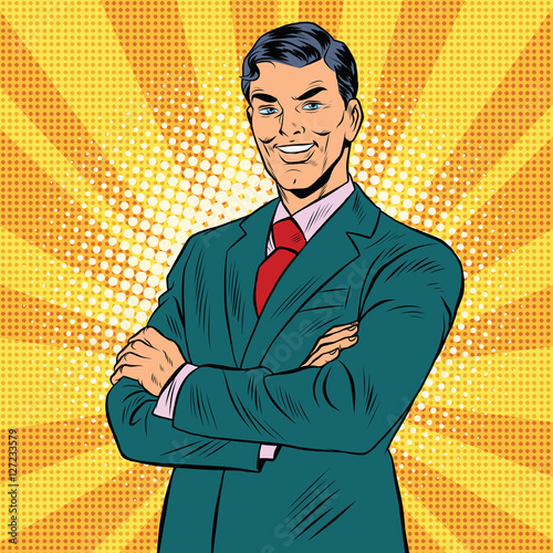 successful retro businessman