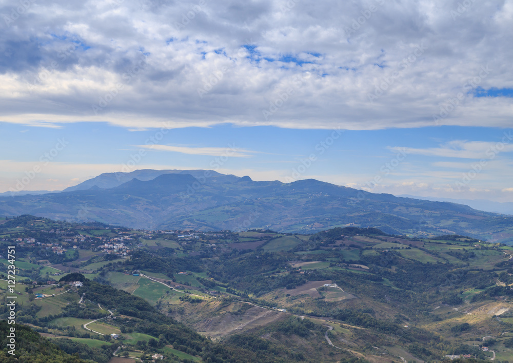 The province of Emilia-Romagna, the view from the observation deck