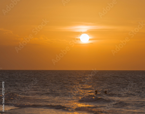 Sonnenuntergang am Strand von Kuba Varadero