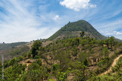 Mountain Landscape and volcano in Jalapa Guatemala.