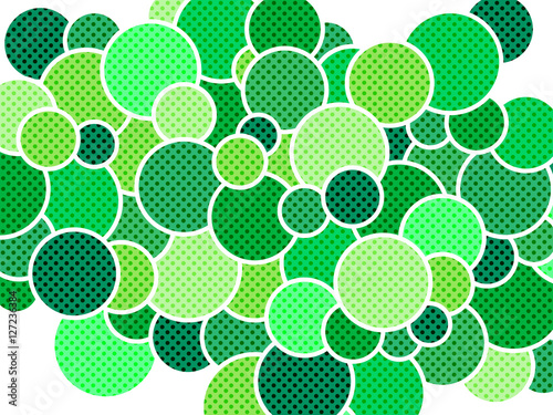 Abstract background vector pattern with green circles