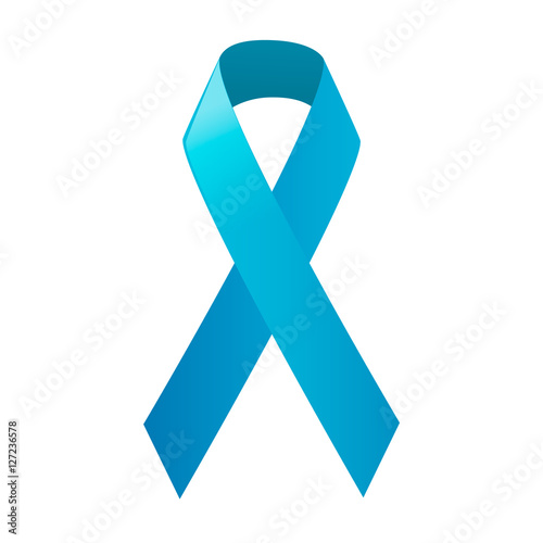 World Prostate Cancer Day. Awareness Blue Ribbon. Vector Illustration.