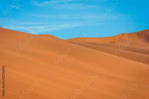 Sand Dunes in Gobi desert, China © dinozzaver