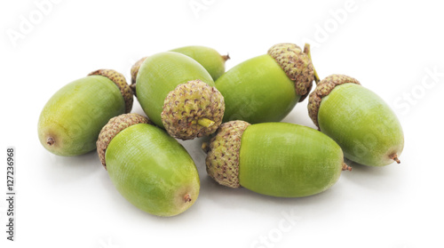 Green acorns.