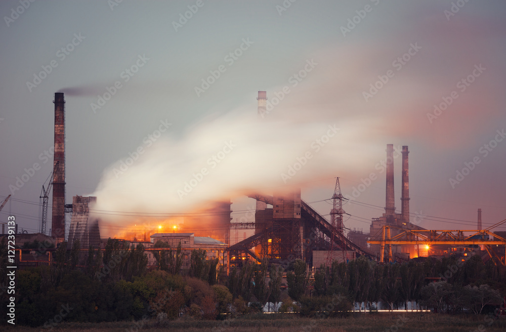 Panorama of industrial landscape