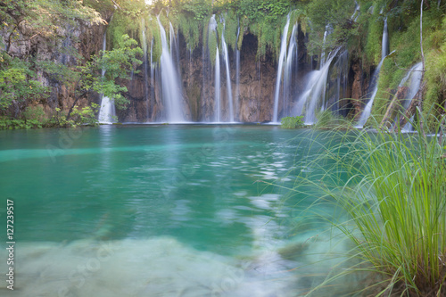 Fototapeta Naklejka Na Ścianę i Meble -  Beautiful summer waterfalls