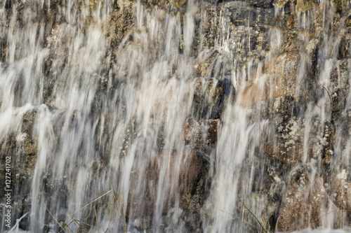 Water Pouring Down Rocks