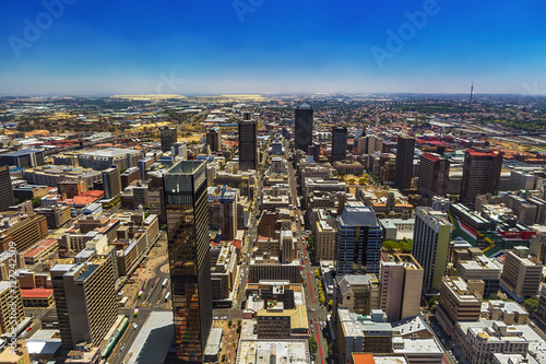 Republic of South Africa. Johannesburg, Gauteng Province. Cityscape (west part) seen from the Carlton Center viewing deck