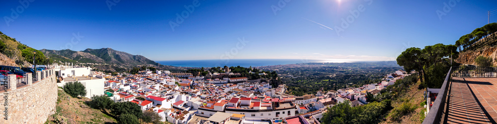 Panorama of the City Mijas in Spain