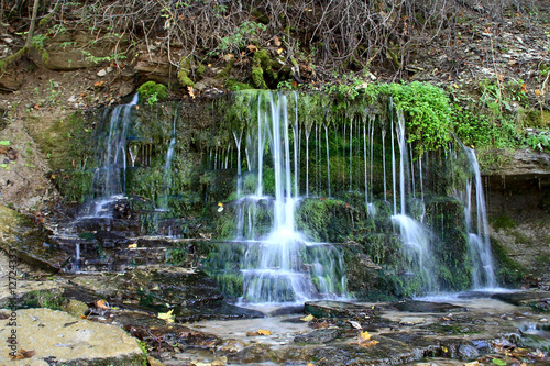 Water streams and cascade of the waterfalls