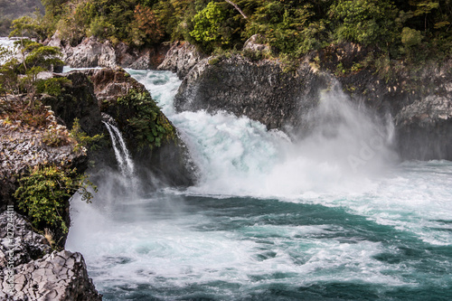 Petrohue waterfall in Vicente Perez Rosales National Park  Chile