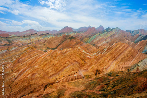 Rainbow mountains, Zhangye Danxia geopark, China