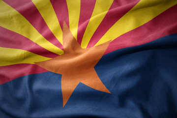 Fototapete Arizona Wehende Flagge des Staates Arizona  © luzitanija