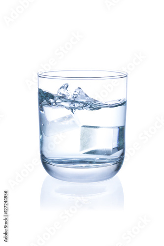 Concept of drinking. glass of water. with clipping path