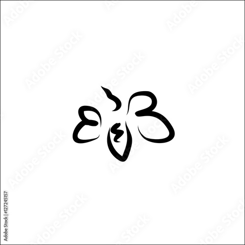 bee icon vector