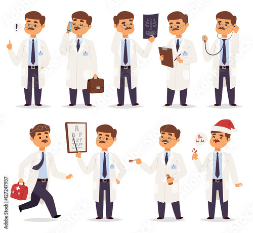 Doctor character vector isolated