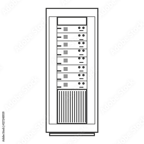 computer desktop server isolated icon vector illustration design