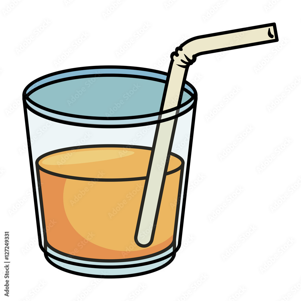 juice glass isolated icon vector illustration design