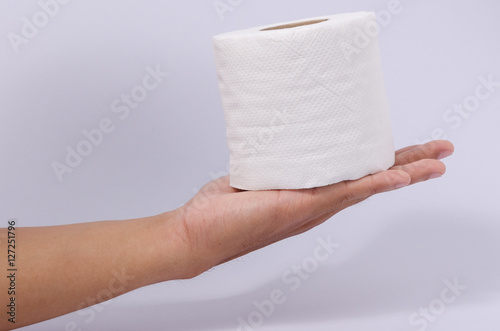 Isolated tissue papaer in hand