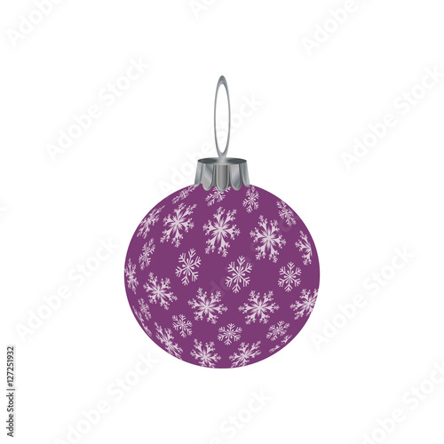 Happy New Year Hanging Pink Bubble with snowflaks