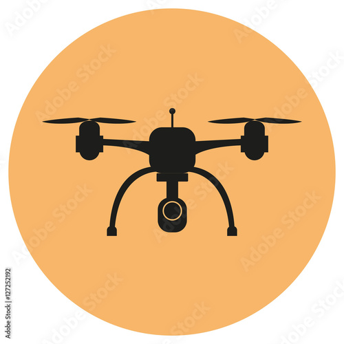Dron  black icon.