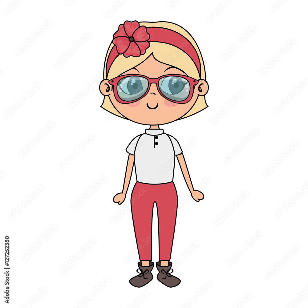 cute little girl character vector illustration design cute little girl character vector illustration design