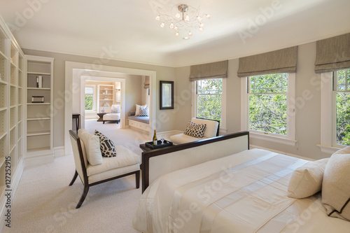 Amazing elegant Bedroom with champagne decoration.