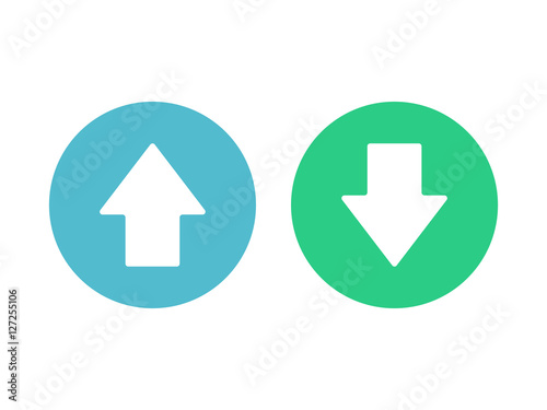 Up and down arrows flat vector