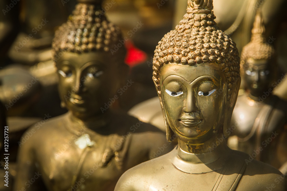 Samut Songkhram, Thailand - November, 12, 2016 : Golden buddha s
