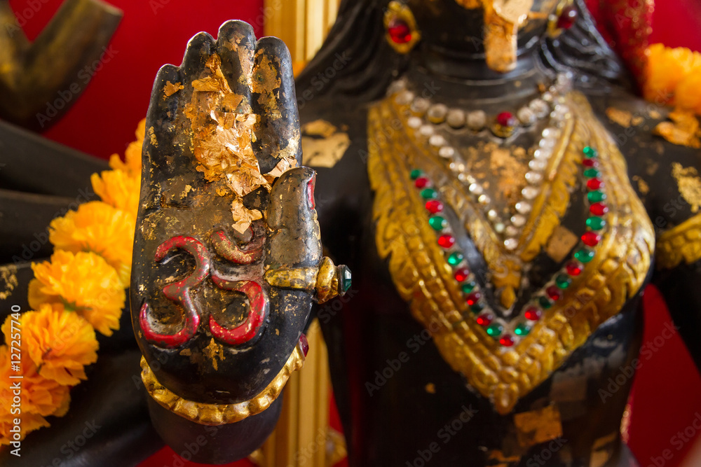 Indian Hindu Goddess Kali at Wat Phet Samut Worawihan.Samut Song