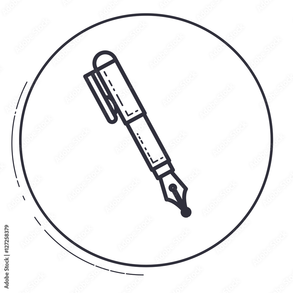 Pen tool icon. Write office object and instrument theme. Isolated design. Vector illustration Pen tool icon. Write office object and instrument theme. Isolated design. Vector illustration