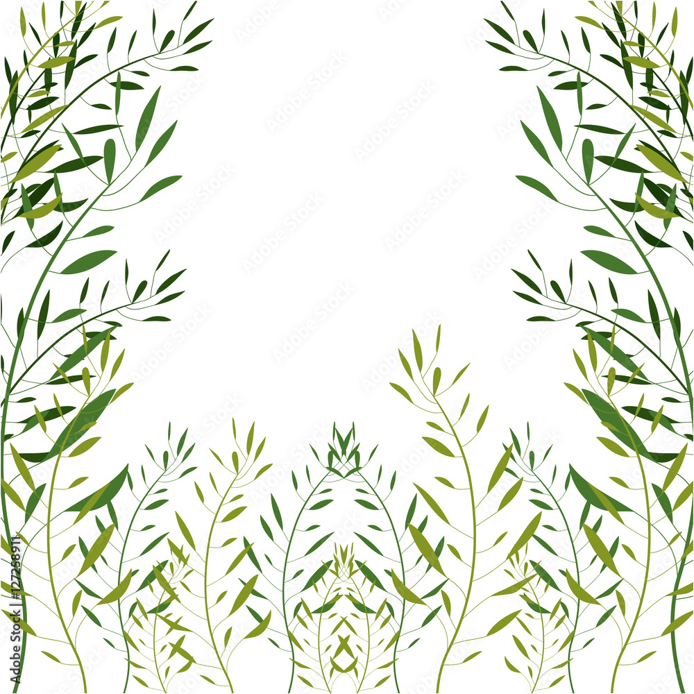Fototapeta premium Tropical leaves icon. Nature plant botany summer and natural theme. Vector illustration