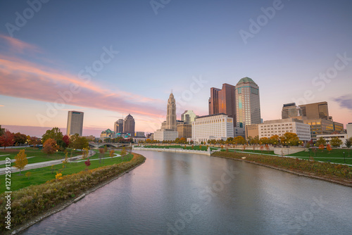 View of downtown Columbus Ohio Skyline