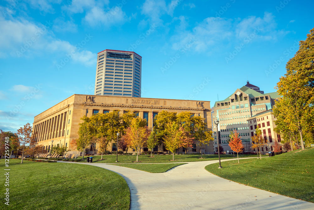 View of downtown Columbus Ohio skyline