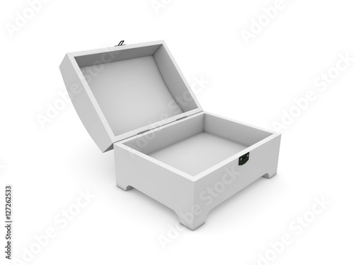 jewel box isolated on white background 3D rendering