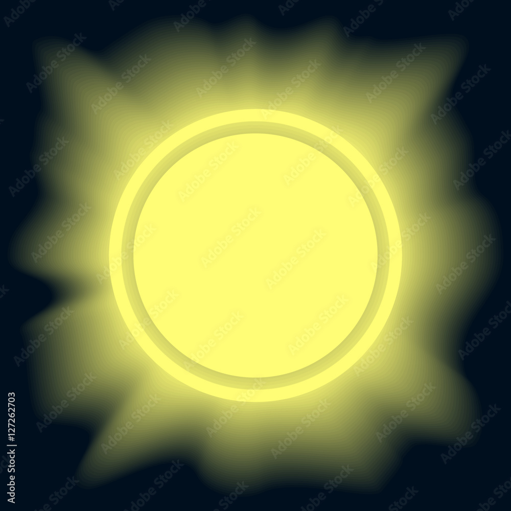 желтое солнце на темном фоне, векторная иллюстрация Stock Illustration |  Adobe Stock