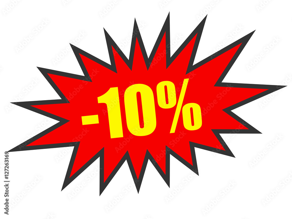 Discount 10 percent off. 3D illustration on white background. Discount 10 percent off. 3D illustration on white background.
