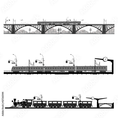Vector illustration.Train and transportation
