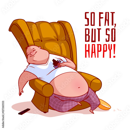 The fat man in a chair.