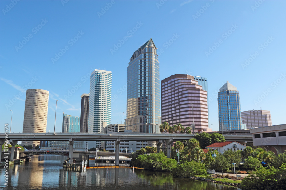Partial skyline and USF Park in Tampa, Florida Partial skyline and USF Park in Tampa, Florida