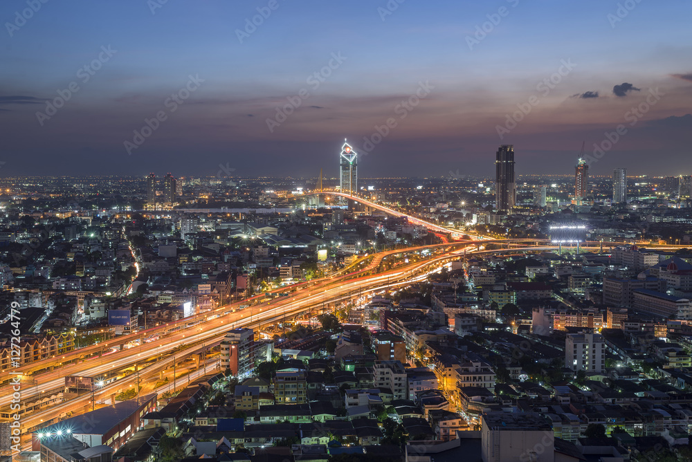 Bangkok Aerial View, Chalerm Maha Nakhon Expressway